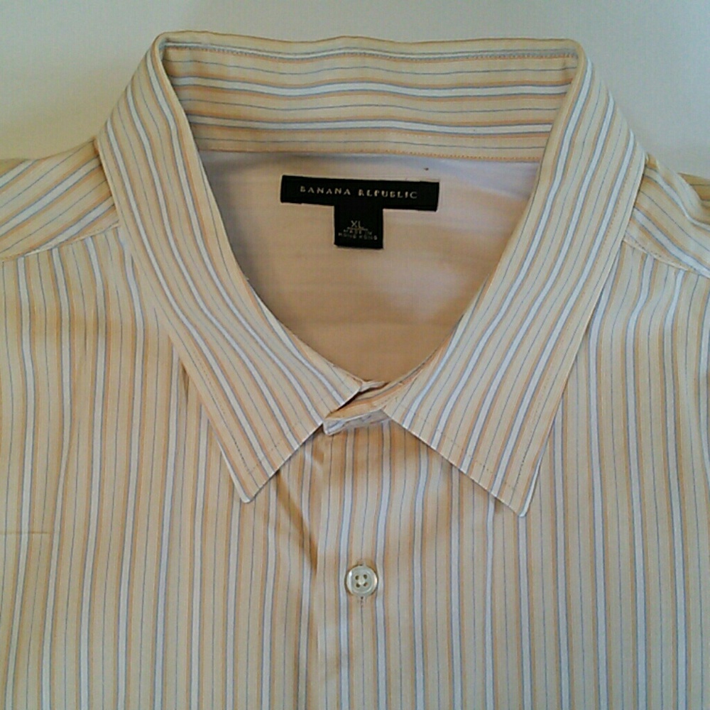 Banana Republic sunny yellow stripe shirt